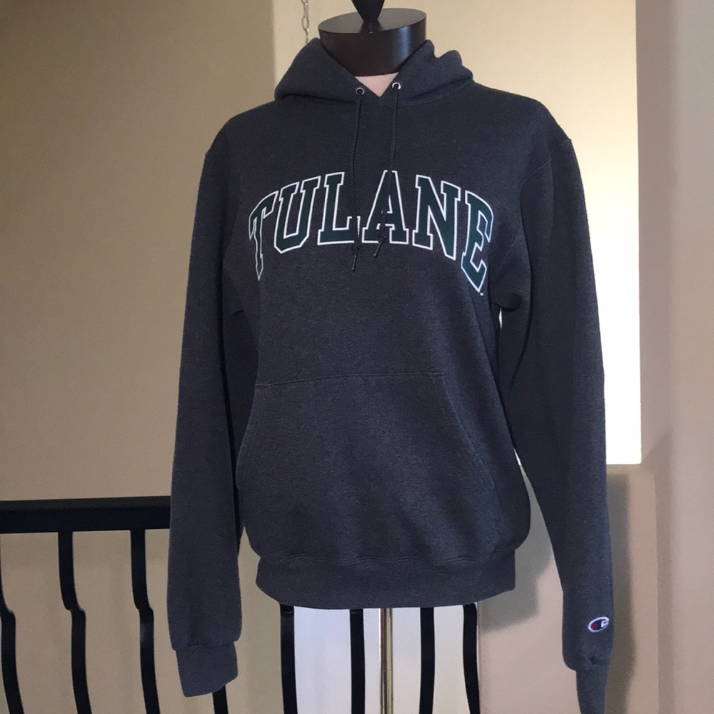 Champion Drawstring Hoodie Tulane Uni